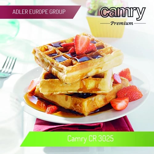 Gofrier, Camry, CR 3025, 4 gofra, 1500 W, kontroll temperature, pllaka jo‑ngjitëse