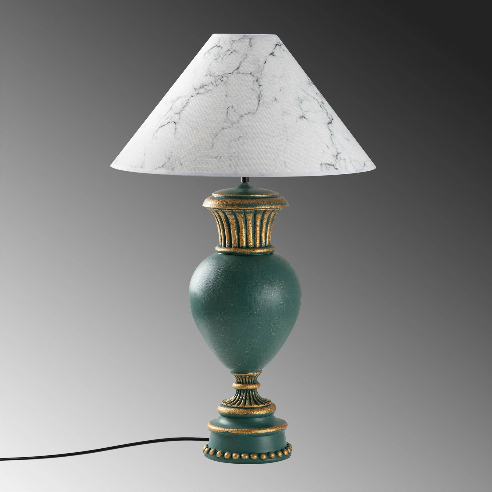 Llambë tavoline Opviq, ELEGANZE-5322, jeshile dhe e bardhë