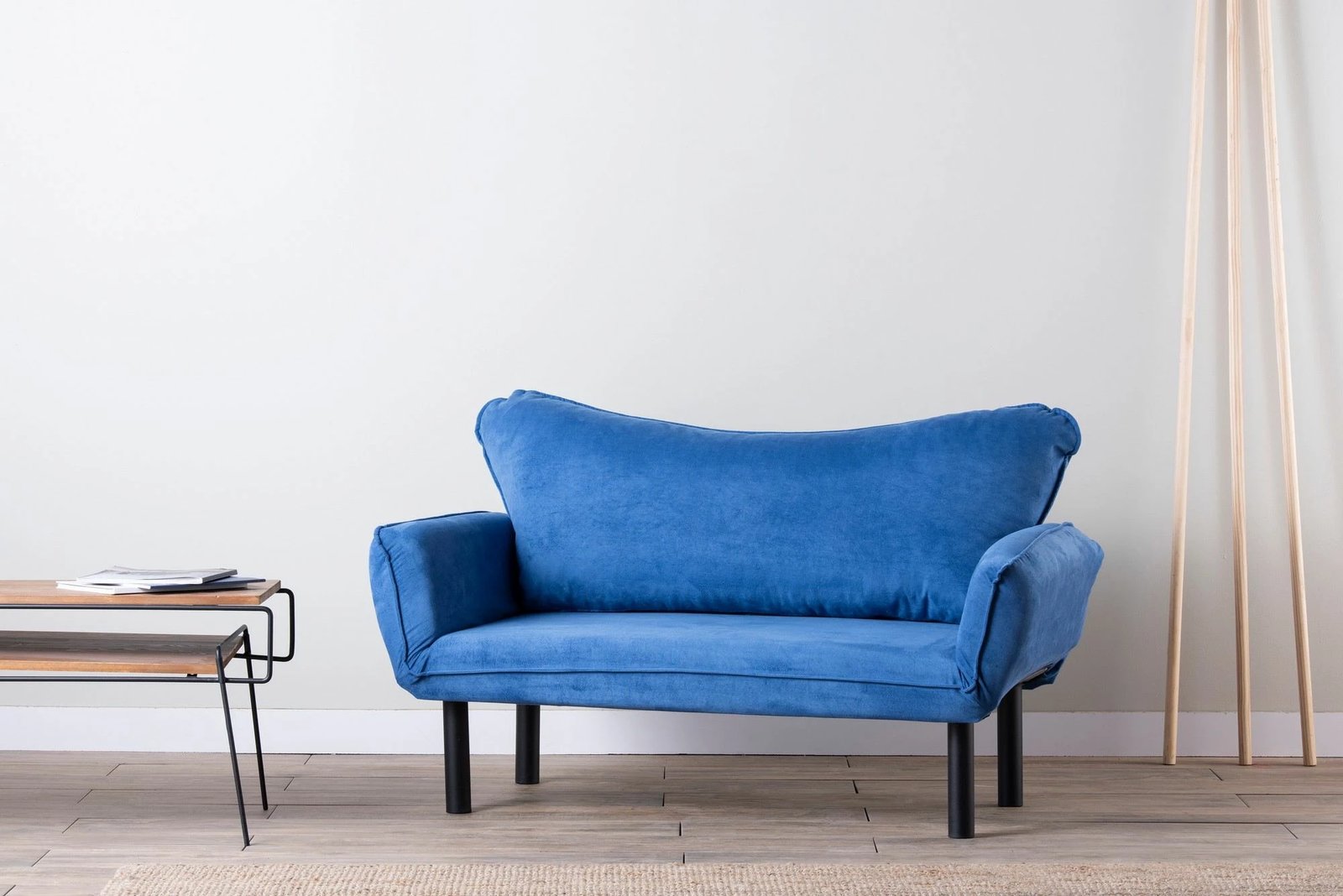 Divan-krevat dy ulëshe Atelier del Sofa, Chatto, ngjyrë kaltër