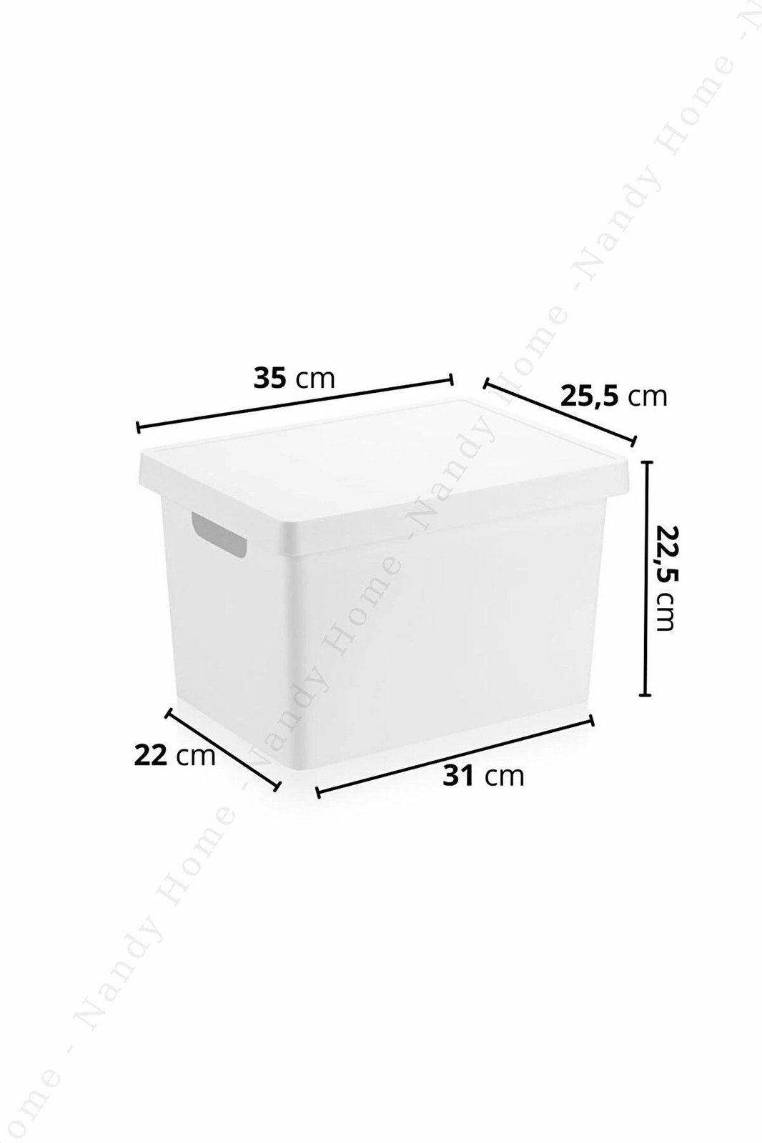 Set kuti plastike për organizim, 3 copë, e bardhë, KTKPK17-2-3