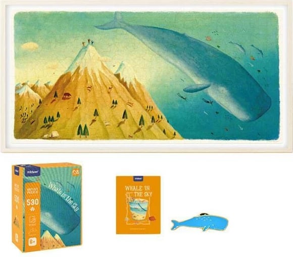 Puzzle Mideer Level Up 8 "Whale in the Sky" 530 pjesë
