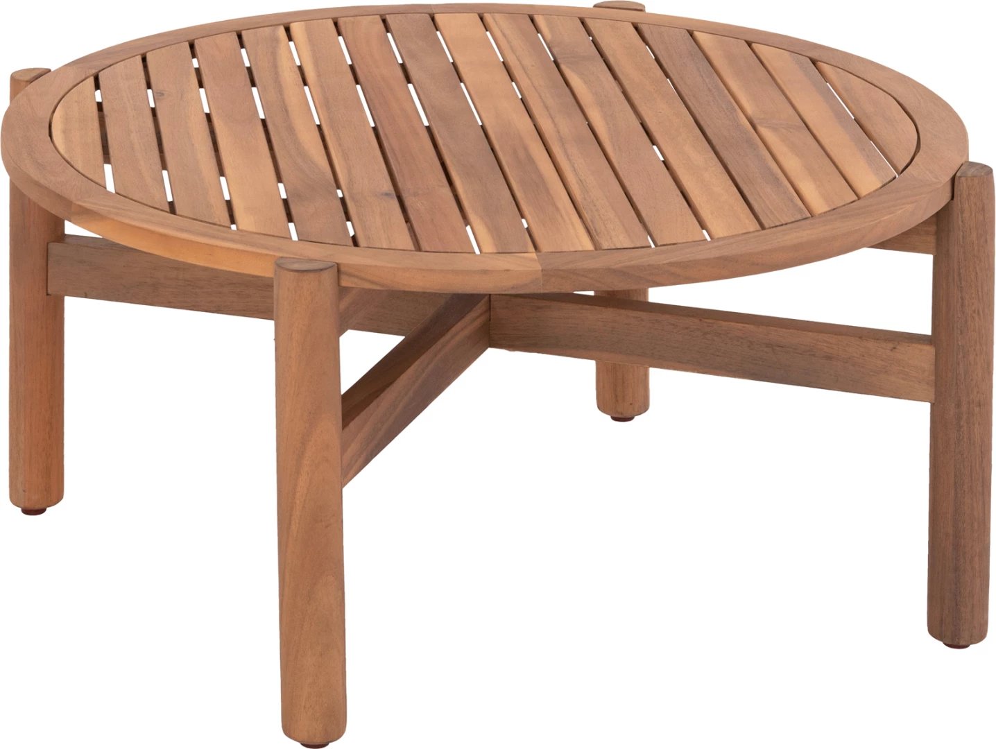 Tavolinë e rrumbullakët për kafe për jashtë, dru akacie, ngjyrë natyrale, FH6228, Φ86x41.5 cm