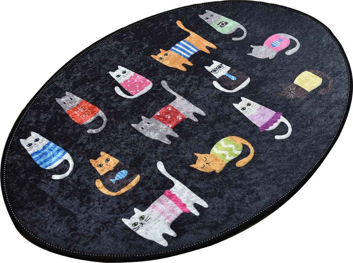 Qilim oval me mace të zeza, Conceptum Hypnose, 60x90cm