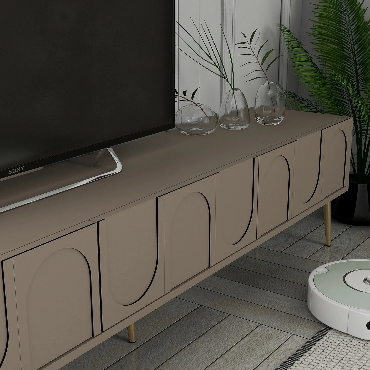 Komodë TV Hanah Home, Lyon 42 - Atlas, e zezë