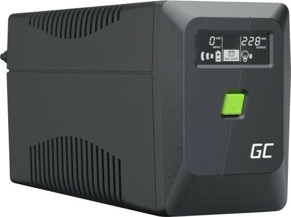Kasë UPS Green Cell UPSLM360, 360W/650VA, valë e modifikuar sinusi, E zezë Kasë UPS Green Cell UPSLM360, 360W/650VA, valë e modifikuar sinusi, E zezë