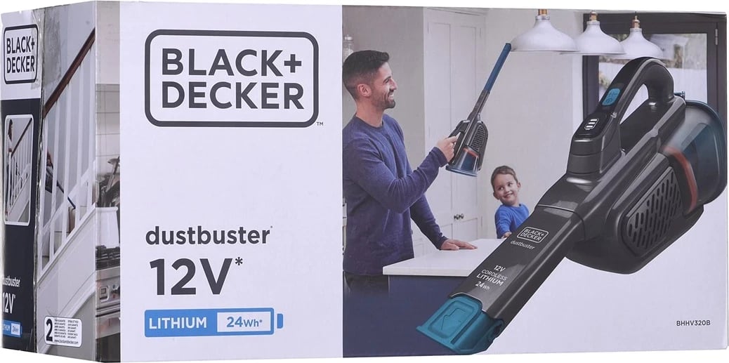 Fshesë Elektrike Portative BLACK+DECKER BHHV320B-QW, 12V, e Zezë