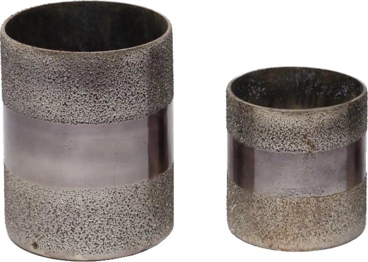 Mbajtës qirinjsh TALOS, xham, ngjyrë e zezë antike, 10x10x10.5cm