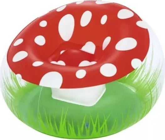Karrige fryrëse për fëmijë Bestway Mighty Mushroom, PVC, e bardhë/transparente