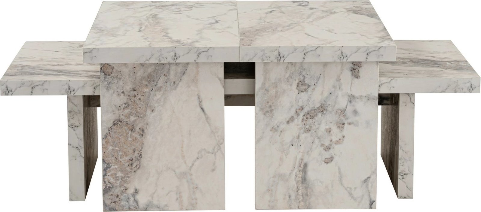 Set tavolinash kafeje Nordure, ngjyrë Freesia Marble