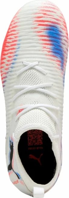 Çizme futbolli për fëmijë Puma, të bardha