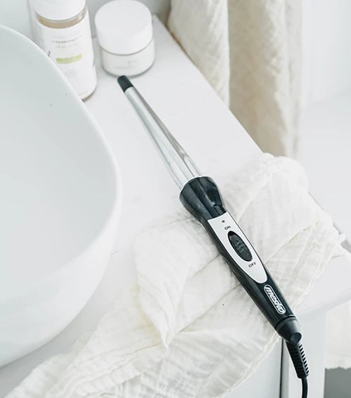 Masha flokësh, Adler, MS 2109, konike 13-25mm, qeramike, 40W, e zezë/argjendtë