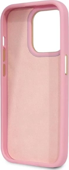 Mbështjellës Guess Croco Collection për iPhone 14 Pro, rozë