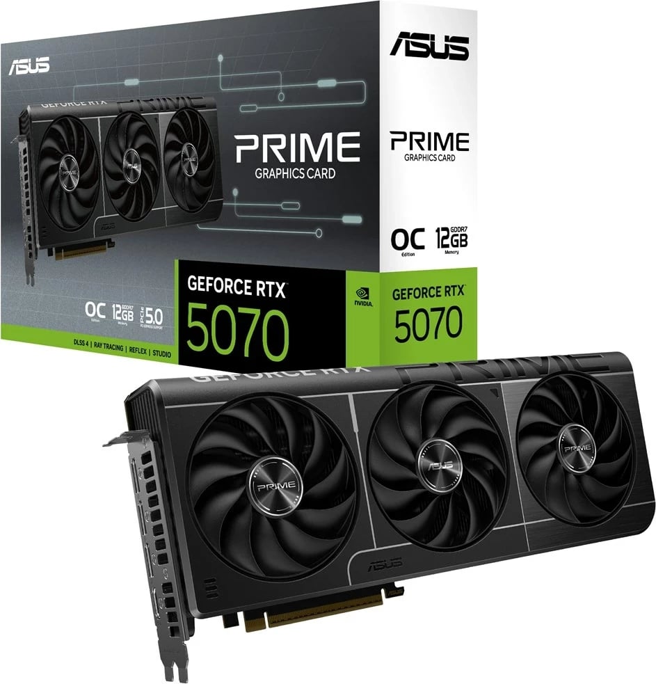 Kartelë grafike ASUS Prime RTX 5070, 12 GB, e zezë