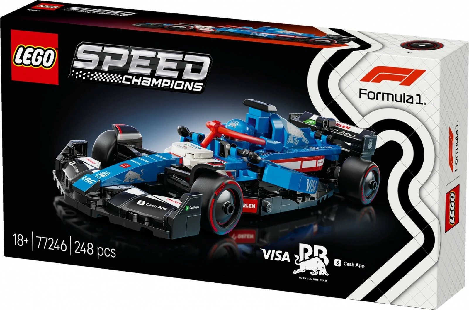 Set ndërtimi LEGO Speed Champions 77246 RB VCARB 01 F1 Race Car, 248 pjesë, Blu