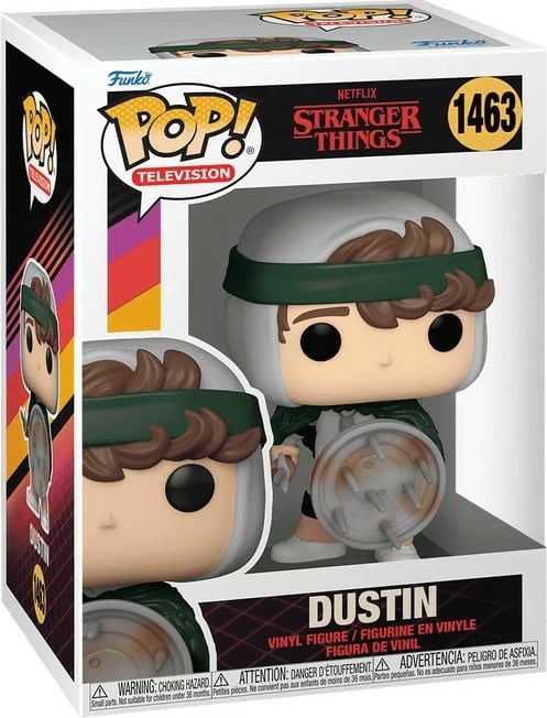 Figurë Funko Pop Stranger Things Dustin me mburojë dhe shpatë 10cm