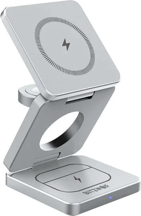 Karikues pa tel 3‑në‑1 BlitzWolf BW-IW30, deri 15W, MagSafe, USB-C