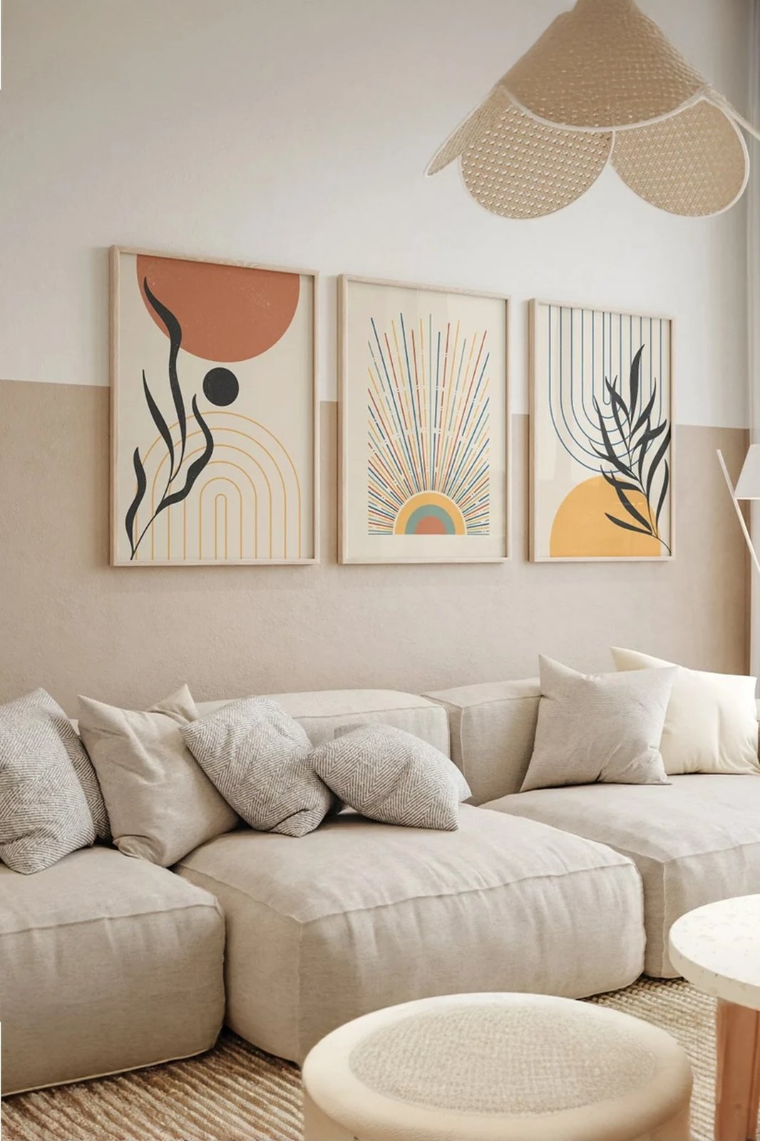 Pikturë dekorative me kornizë (3 copë), Wallity, 3Dartsohoset23