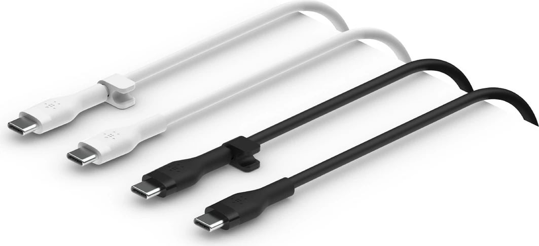 Kabllo USB-C Belkin CAB009BT1MBW2PK, 1m, e zezë dhe e bardhë
