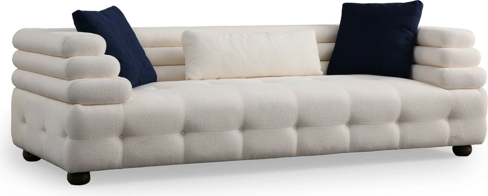 Divan treshe Atelier del Sofa, Boston 3, i bardhë