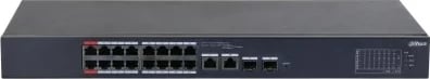 Switch i menaxhueshëm DAHUA CS4218-16ET-135, 16 porta Gigabit Ethernet, PoE, Metal, i zi