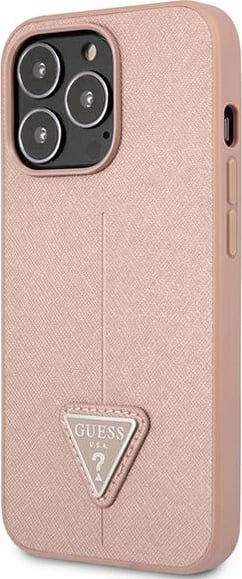 Mbështjellës Guess GUHCP13LPSATLP për iPhone 13/13 Pro 6.1", rozë Mbështjellës Guess GUHCP13LPSATLP për iPhone 13/13 Pro 6.1", rozë