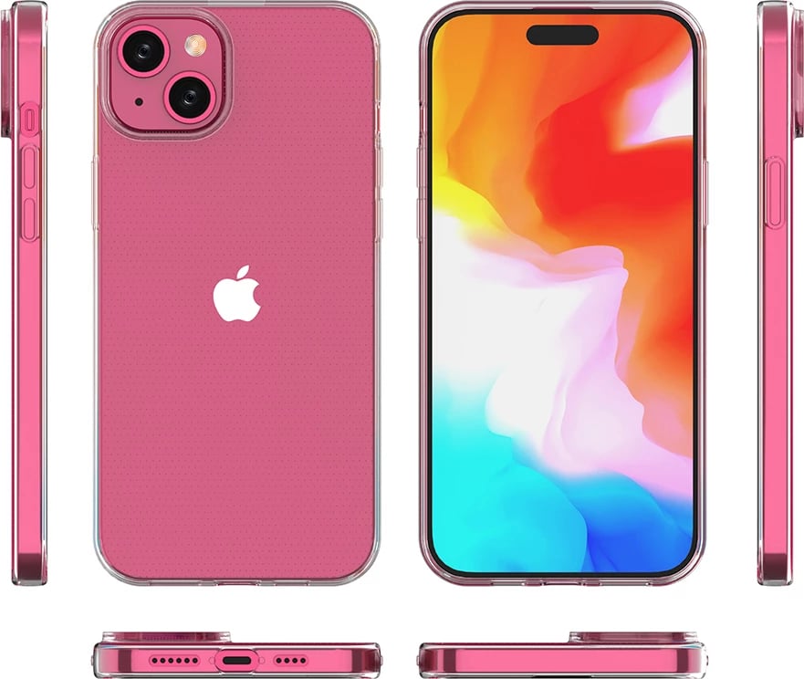 Mbështjellës Hurtel Ultra Clear për iPhone 15 Plus, Transparent