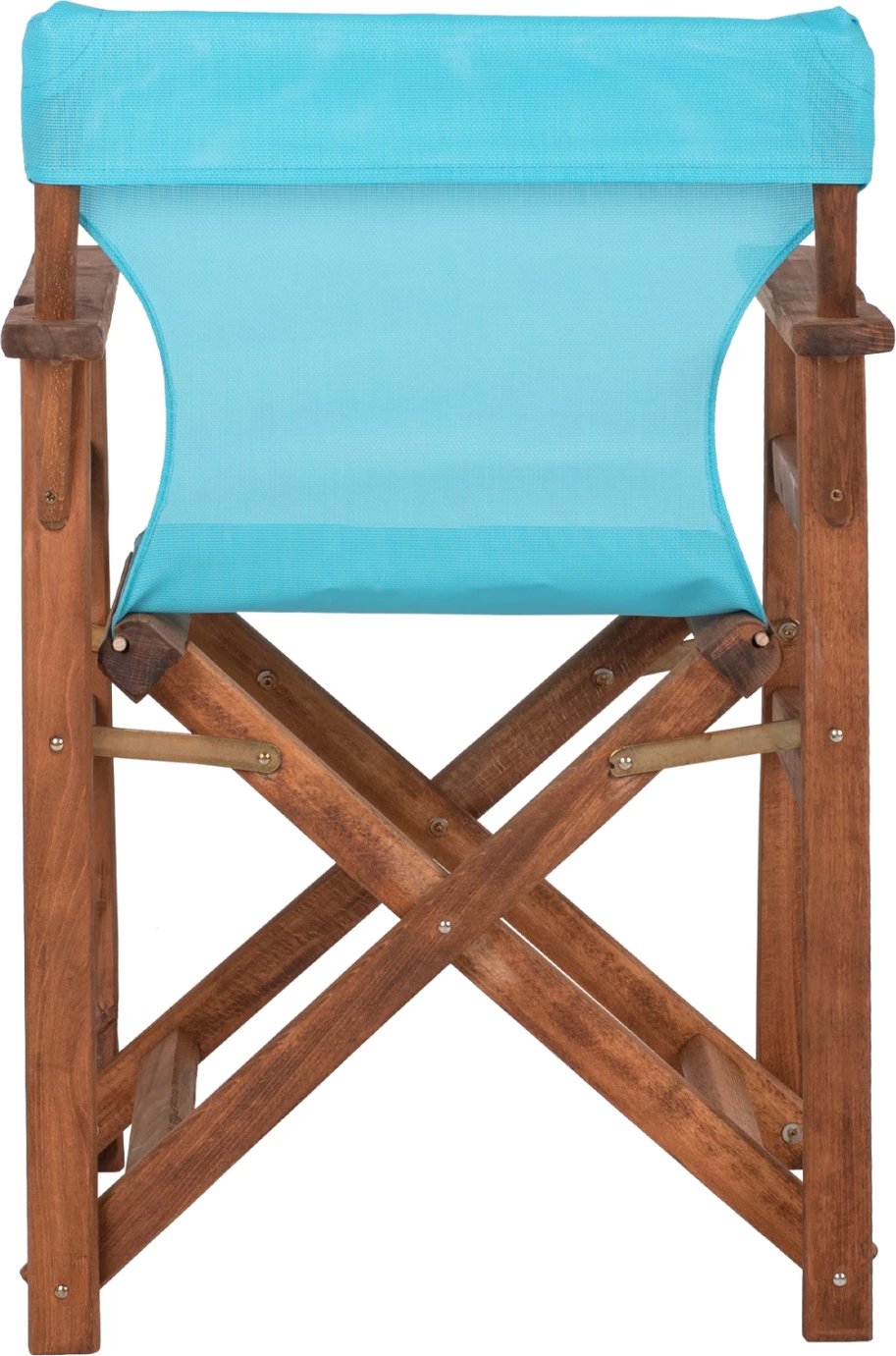 Karrige regjisori LIMNOS FH10368.08, ngjyrë arre dhe tekstilene qiellor, 57x54x88.5 cm