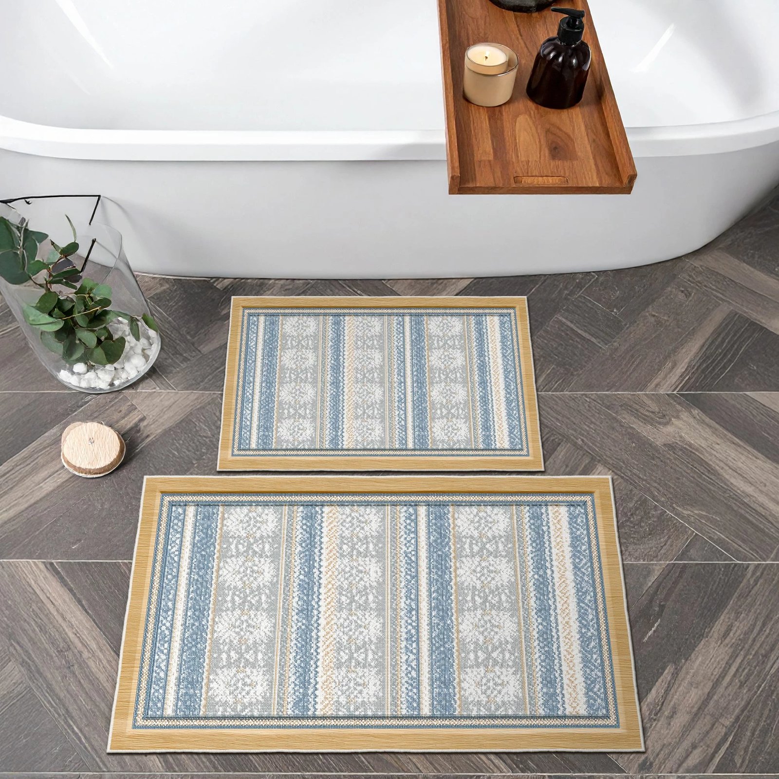 Set tapetash për banjo (2 copë), ngjyrë kaltër, Mijolnir, Asr30