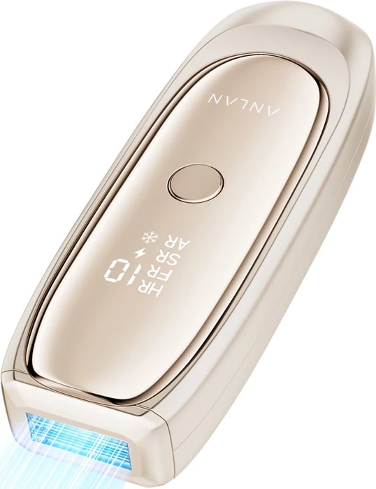Depilator IPL, ANLAN, 02-ATMY52-0RE, 10 nivele fuqie, flash 0.18s, fushë 3.72 cm², me syze dhe kasë