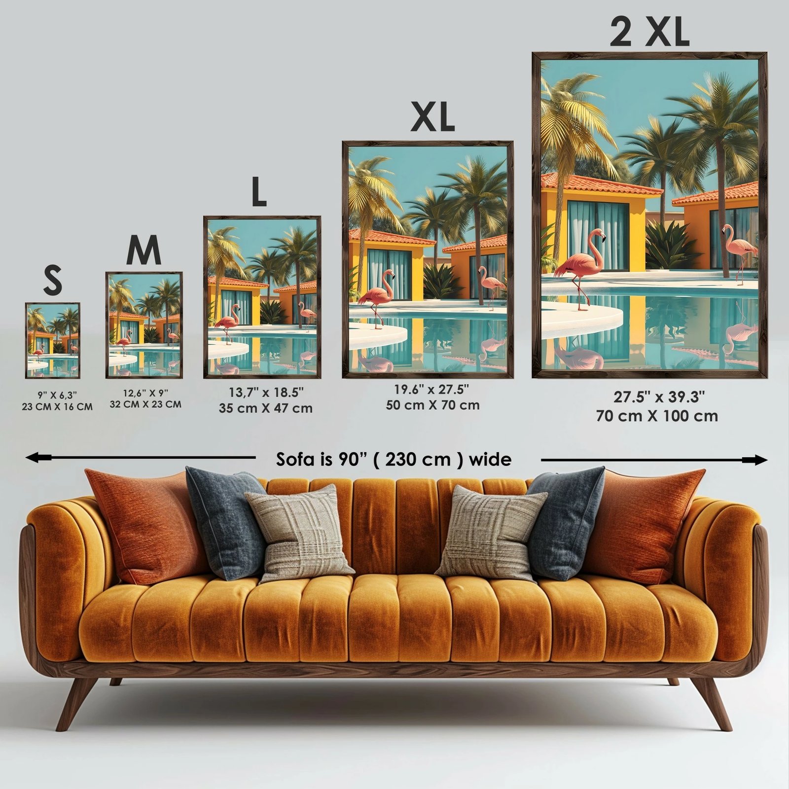 Pikturë dekorative me kornizë MDF, Wallity, GE094-L