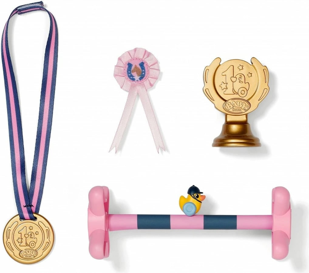 Set hobby horsing me kalë në shkop, Zapf Baby Born, 837375-116725, për kukulla 36 cm dhe 43 cm, shumëngjyrësh