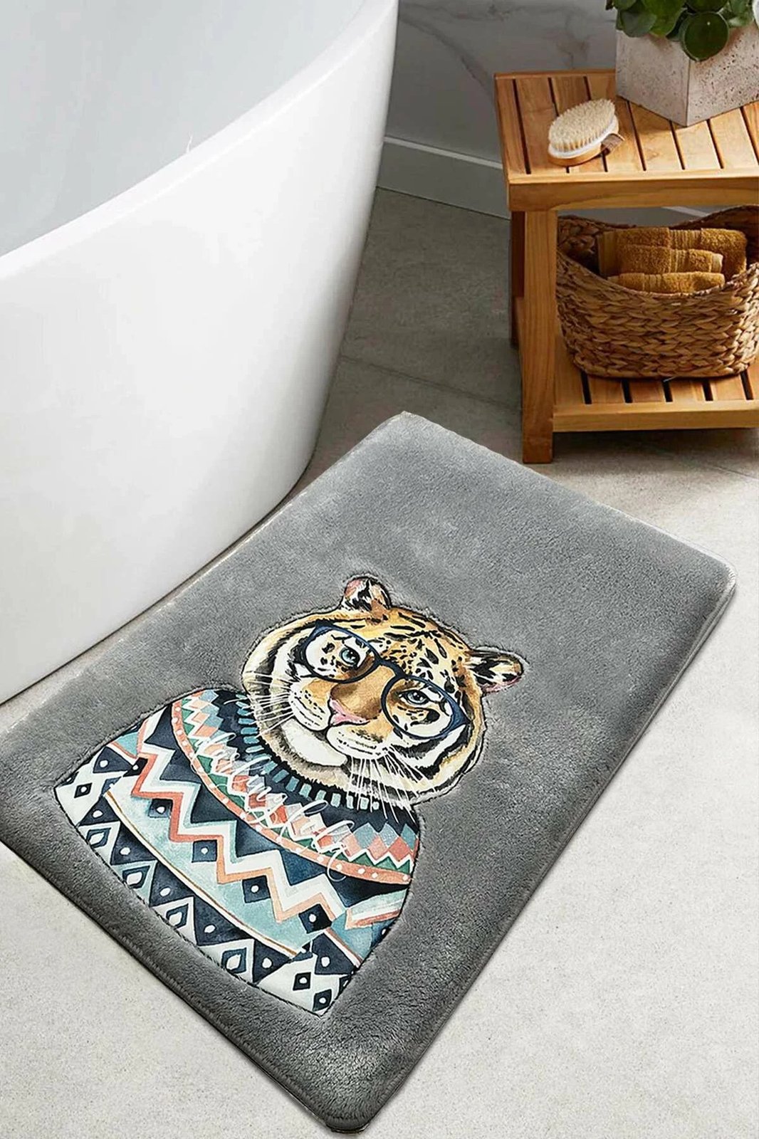 Tapet për banjo Mijolnir, Logwe, fume, 60x100cm