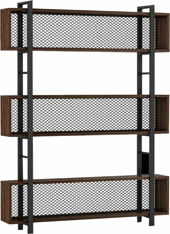 Raft librash Fifer, ngjyrë arre e zezë, 120x27x185cm