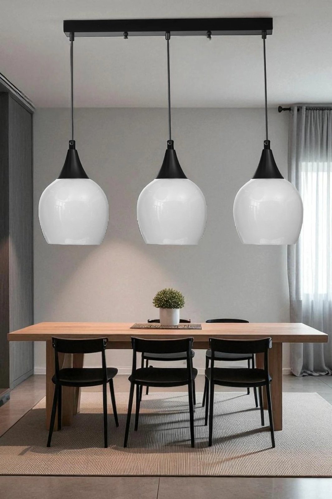 Llambë tavani Opviq, 9065-5, metal dhe xham, e bardhë dhe e zezë Llambë tavani Opviq, 9065-5, metal dhe xham, e bardhë dhe e zezë