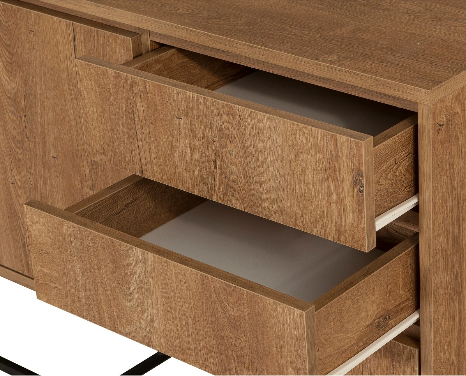 Set mobiljesh për dhomë dite, Skye Decor, Laxus Takım 15, ngjyrë arre dhe e zezë