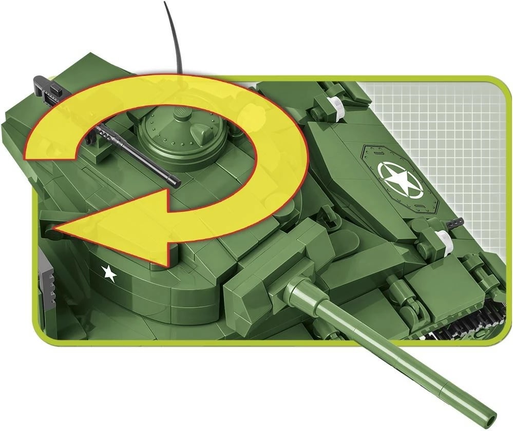 Set lodrash Cobi Klocki M24 Chaffee, 590 pjesë, 2 figura, Jeshile