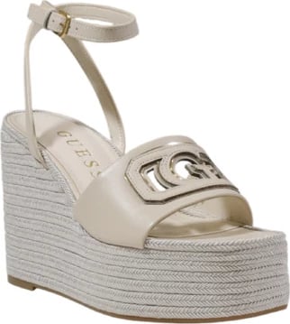 Këpucë Guess Zeppe femra, beige