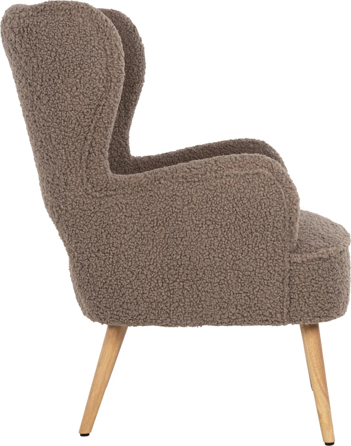 Fotelje MYLIE FH8394.25, pëlhurë boucle, ngjyrë kafe e çelur, 67x75x93H cm