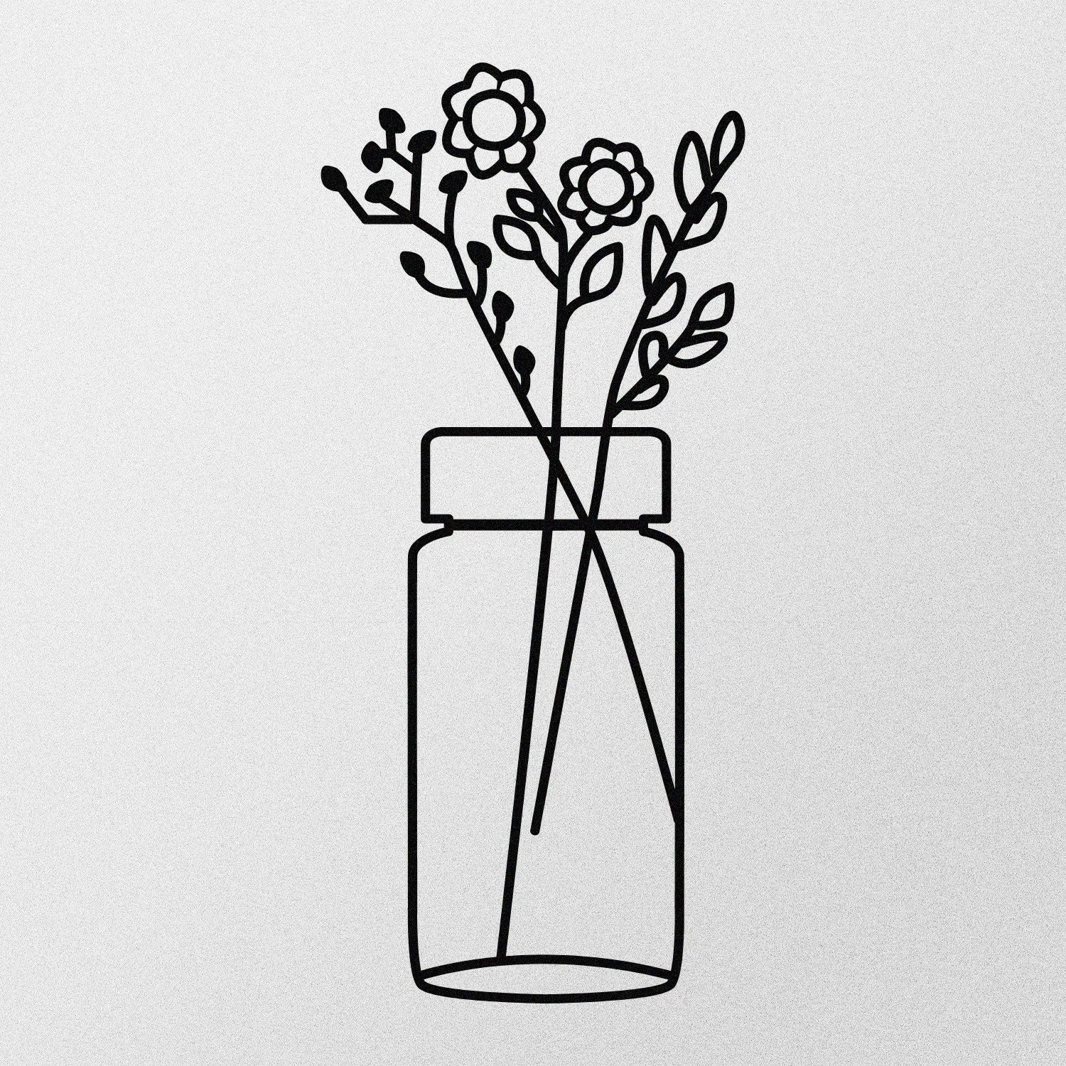 Aksesor dekorativ metalik për mur, lule, Wallity, dekor metalik për mur