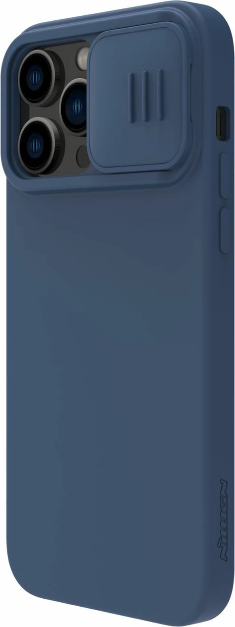 Mbështjellës Nillkin CamShield Silky Silicone për iPhone 14 Pro Max, MagSafe, kapak kamere, Kaltër Mbështjellës Nillkin CamShield Silky Silicone për iPhone 14 Pro Max, MagSafe, kapak kamere, Kaltër