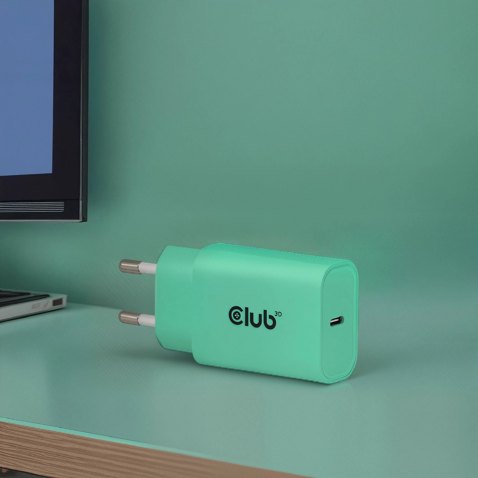 Karikues USB-C Club3D CAC-3024 30W 2 copë gjelbër Karikues USB-C Club3D CAC-3024 30W 2 copë gjelbër