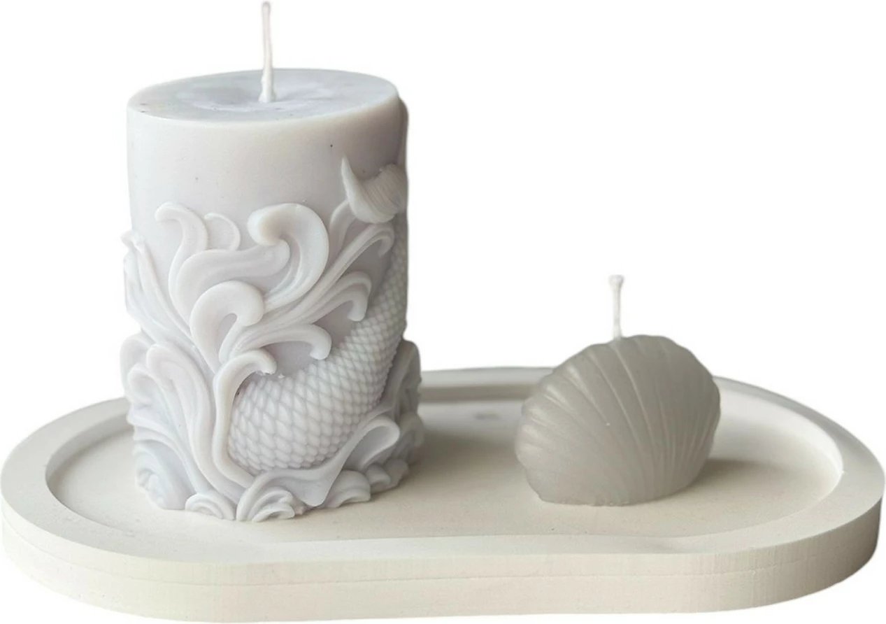 Set qirinjsh prej betoni, 3 copë, Evila Originals, Glamour Candle 40ST