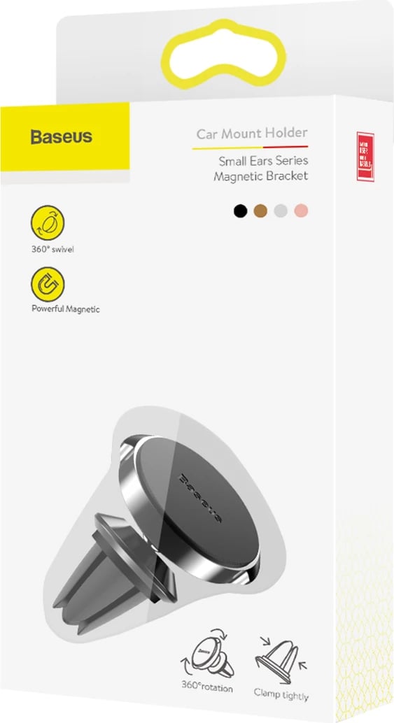 Mbështjellës magnetik për veturë Baseus Small Ears SUER-A01, për ajrosje, i zi