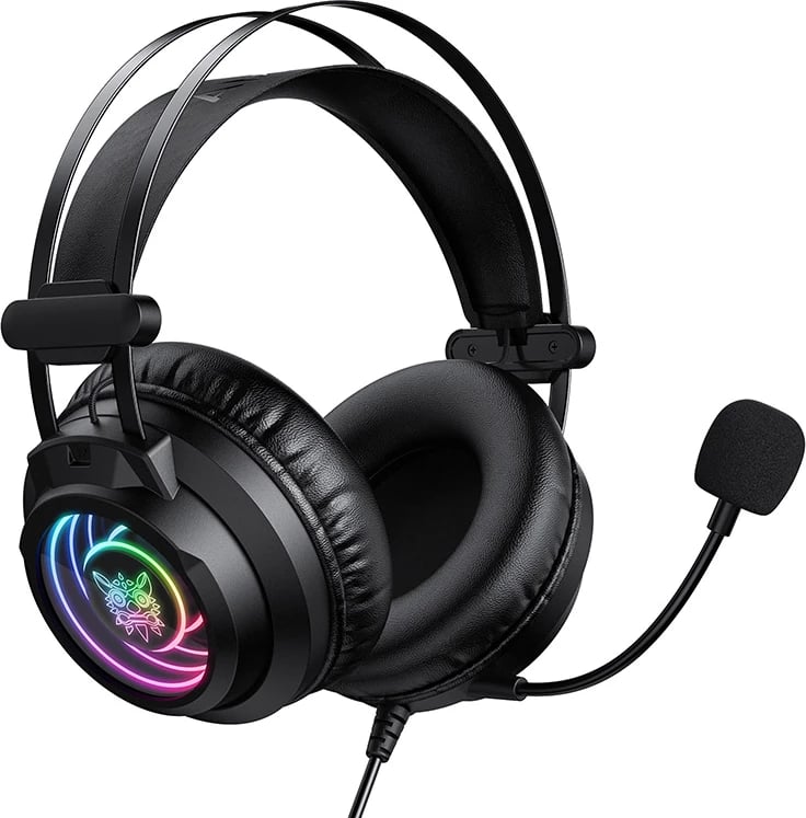 Kufje gaming ONIKUMA X80, drivera 50 mm, mikrofon me anulim zhurme, RGB, USB + 3.5 mm