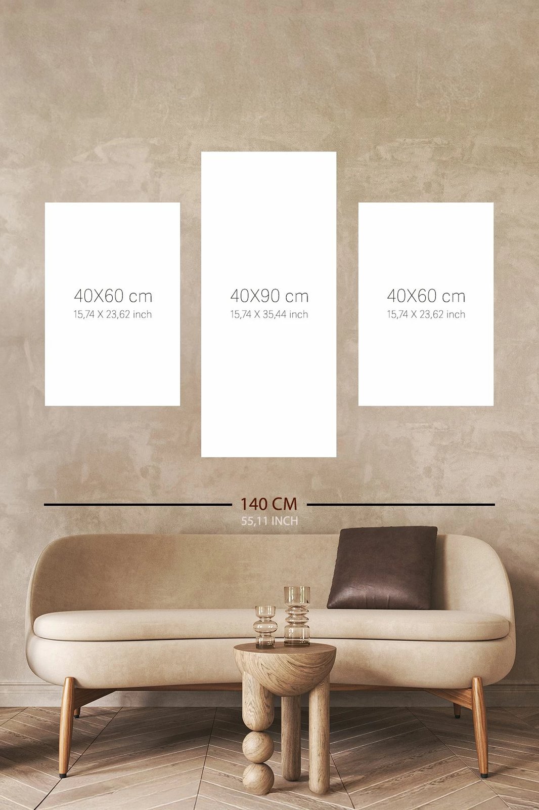 Pikturë dekorative në kanavacë (3 copë), Wallity, Ersycnvs3Asm6