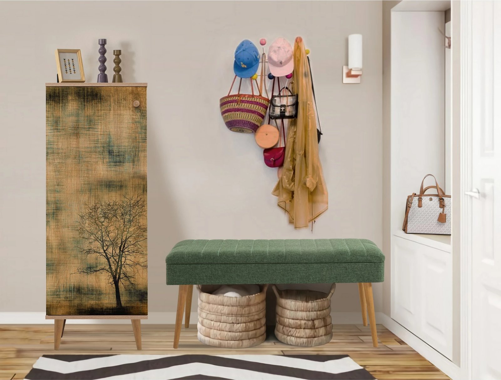 Set mobiljesh për korridor, Sonomo dhe e gjelbër, Skye Decor, Filinta - 729 - 1070