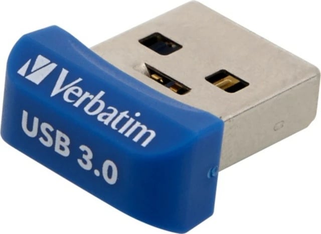 Pendrive Verbatim NANO Store 'n' Stay, 64GB, USB 3.0, Blu