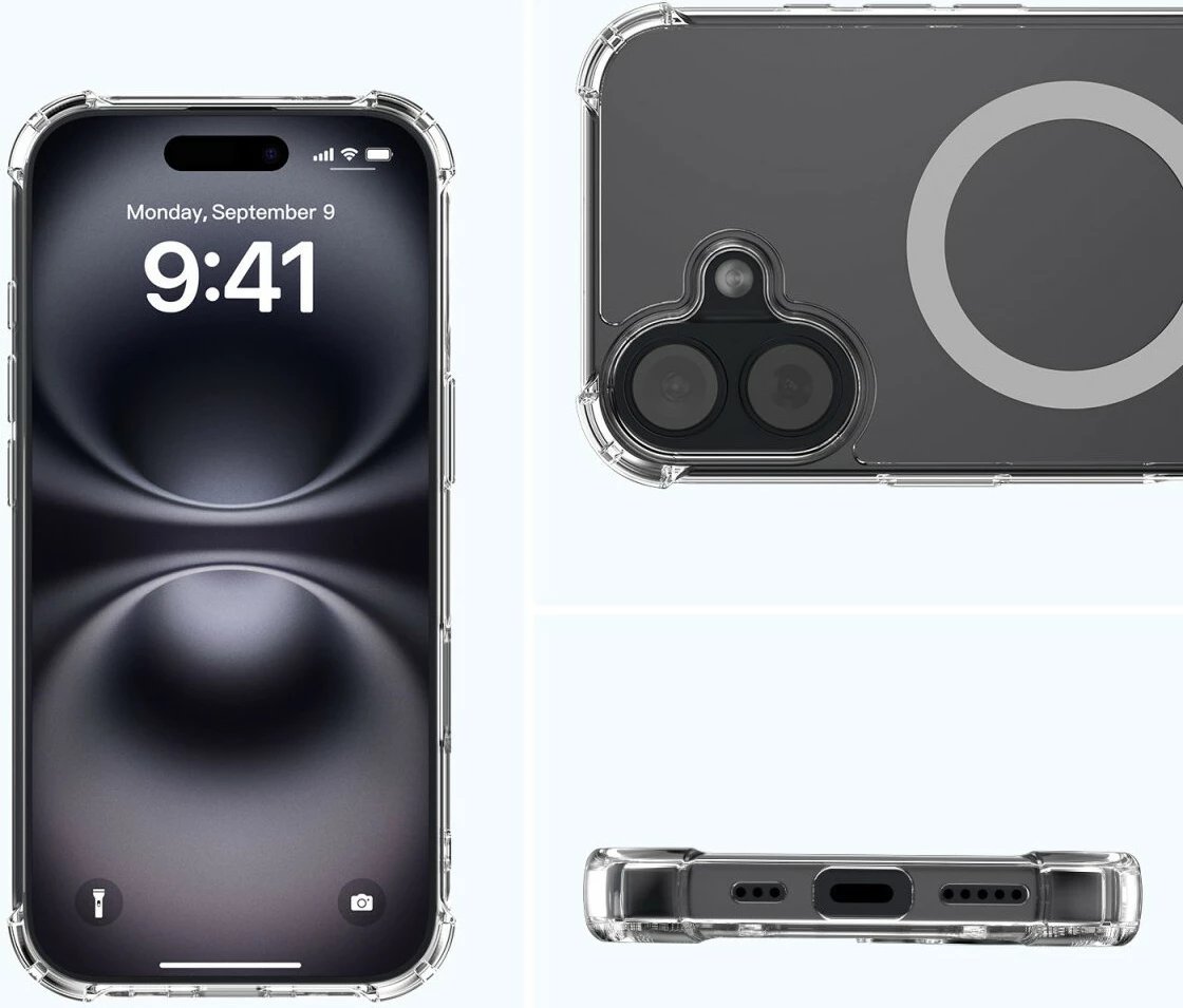 Mbështjellës 4smarts Hybrid Case Ibiza për iPhone 17, transparent