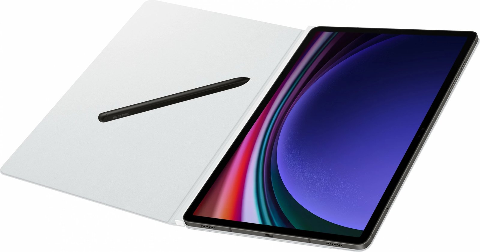 Mbështjellës Samsung Galaxy Tab S9+, Flip case, 31.5 cm, Bardhë