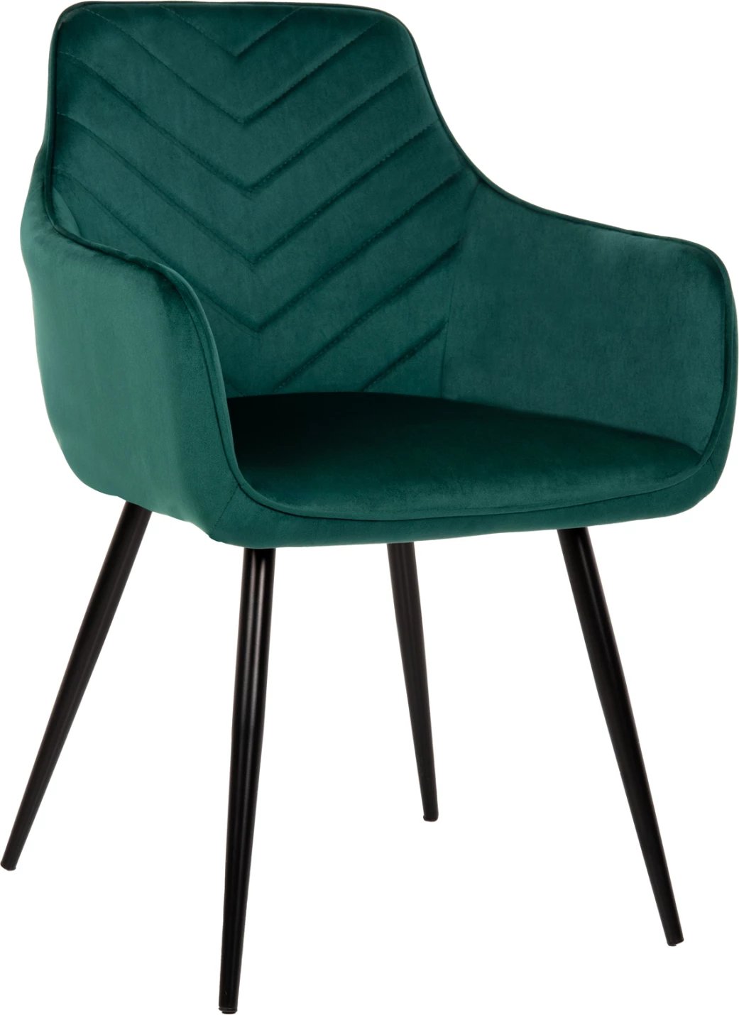 Karrige Latrell, ngjyrë selvi, kadife, këmbë metalike të zeza, 55x57x84H cm., set prej 2 copë